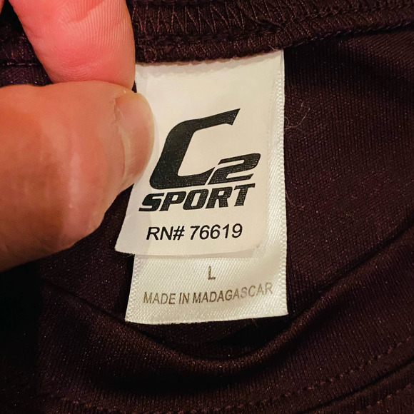 C2 Sport Mens Lacrosse Dri Fit Performance Maroon Tee Shirt - Picture 4 of 5